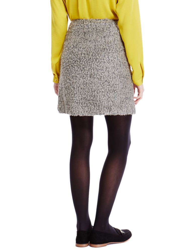 Bouclé A-Line Mini Skirt with New Wool 4 of 4