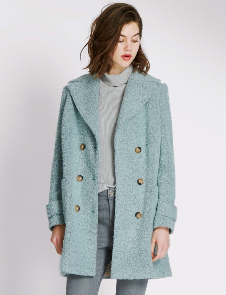 Bouclé Textured Coat with Wool 1 of 3