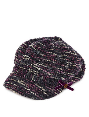 Bouclé Baker Boy Hat with Wool Image 2 of 3