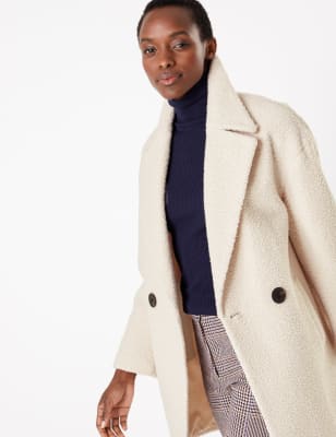 Cream double breasted clearance coat