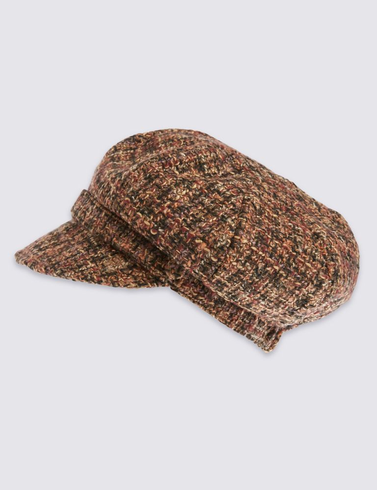 Boucle Baker Boy Cap with Wool 1 of 2