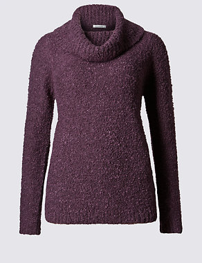 Boucle Cowl Neck Jumper Image 2 of 3