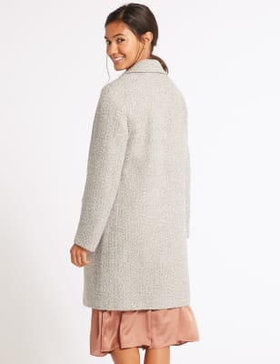 marks and spencer boucle coat