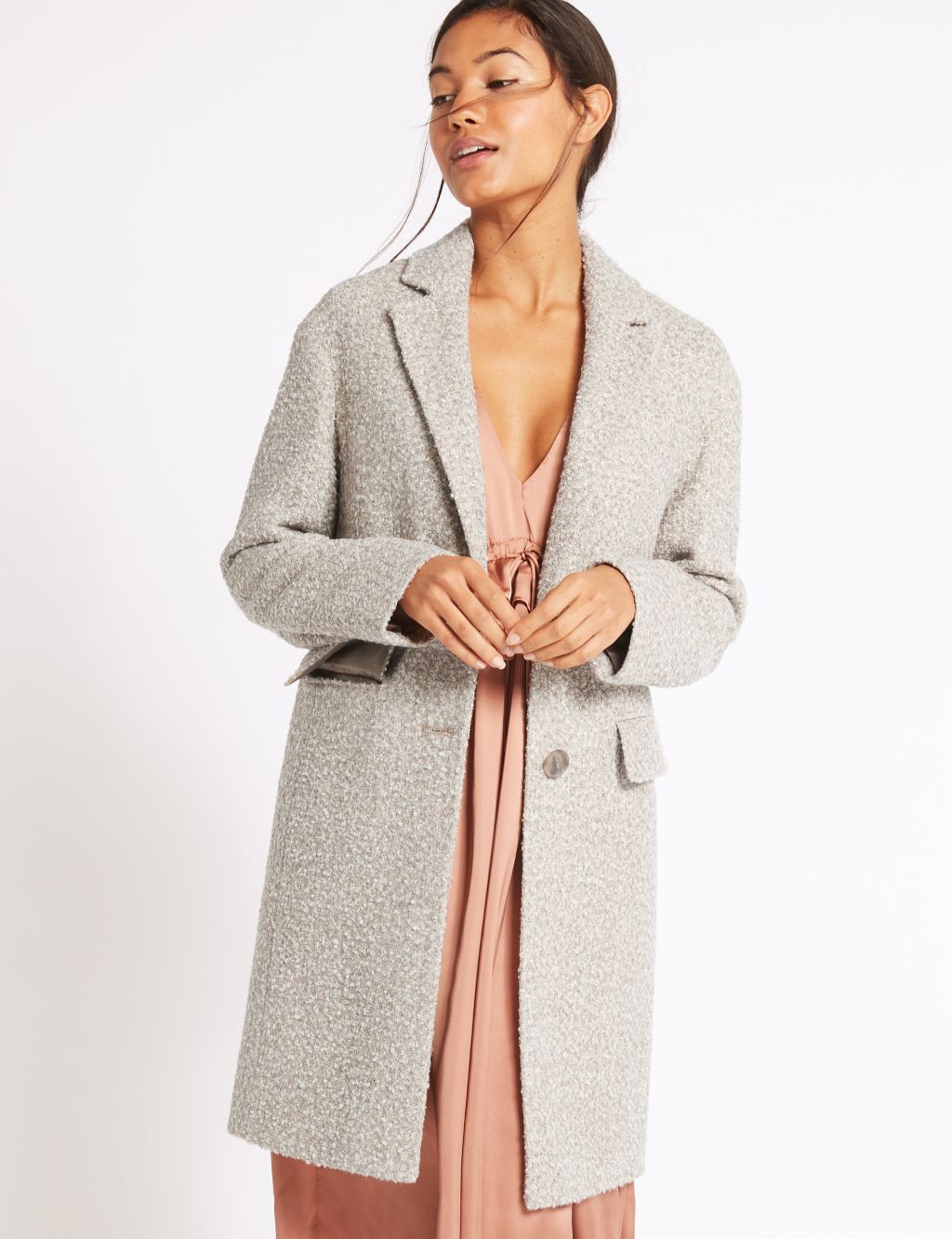 Boucle Textured Coat 2 of 5