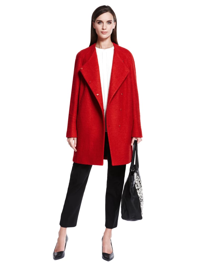 M&s cheap boucle coat