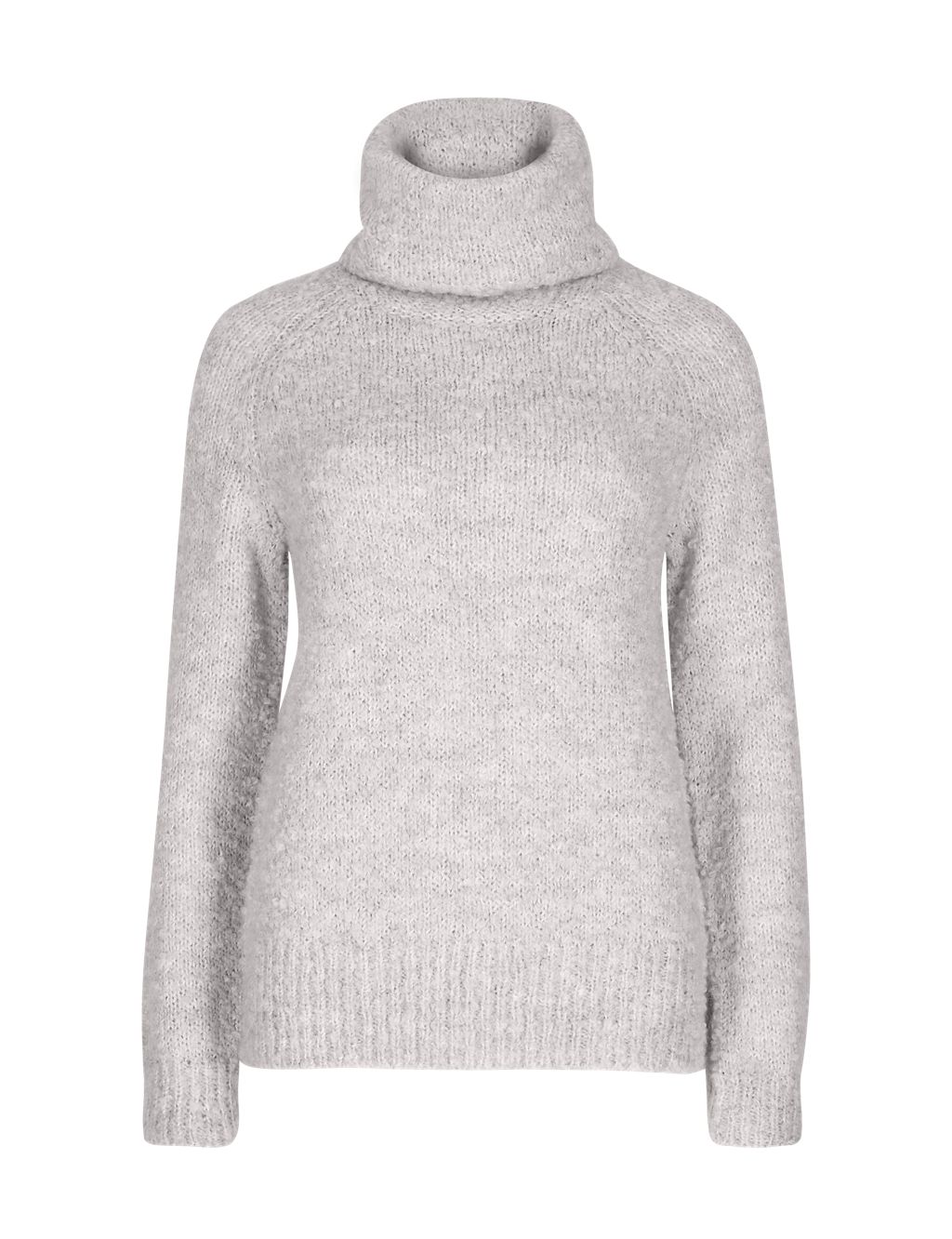 Bouclé Polo Neck Jumper with Wool 1 of 4