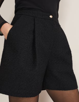 Black tailored hotsell shorts womens