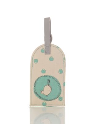 Boutique Illustrated Bird Luggage Tag Image 1 of 2