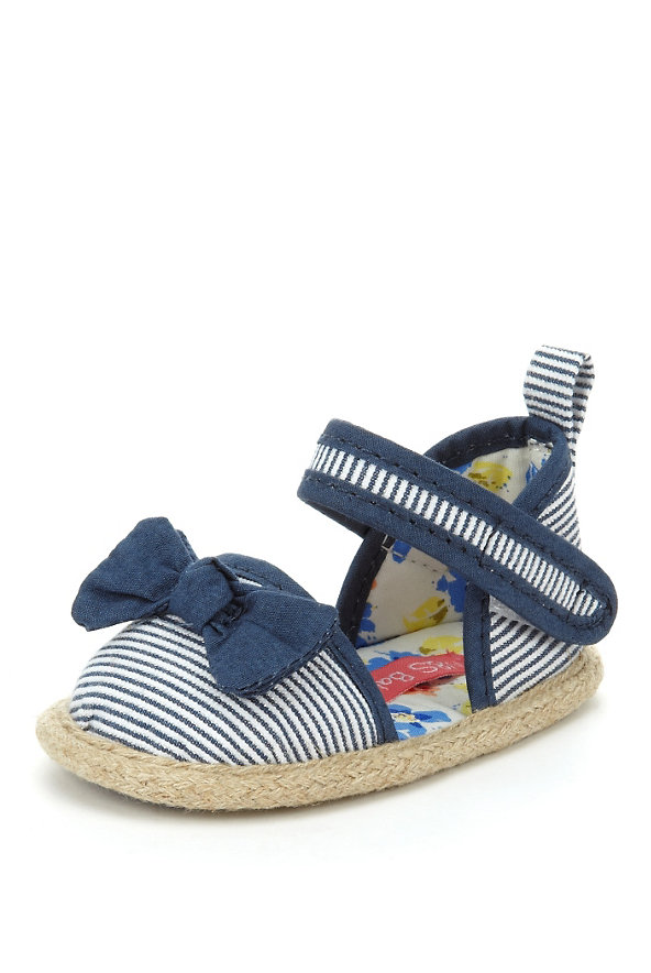 Bow & Striped Espadrilles Image 1 of 1