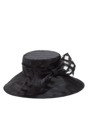 Bow & Striped Organza Hat Image 2 of 3