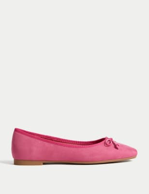 M&s bow 2025 ballerina pumps