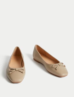 Satin Floral Flat Ballet Pumps, M&S Collection