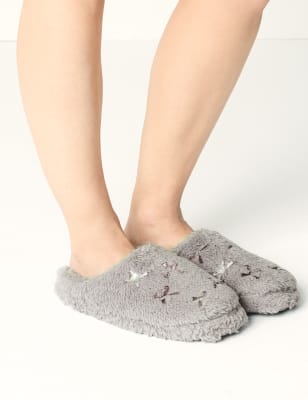 m&s slippers mules