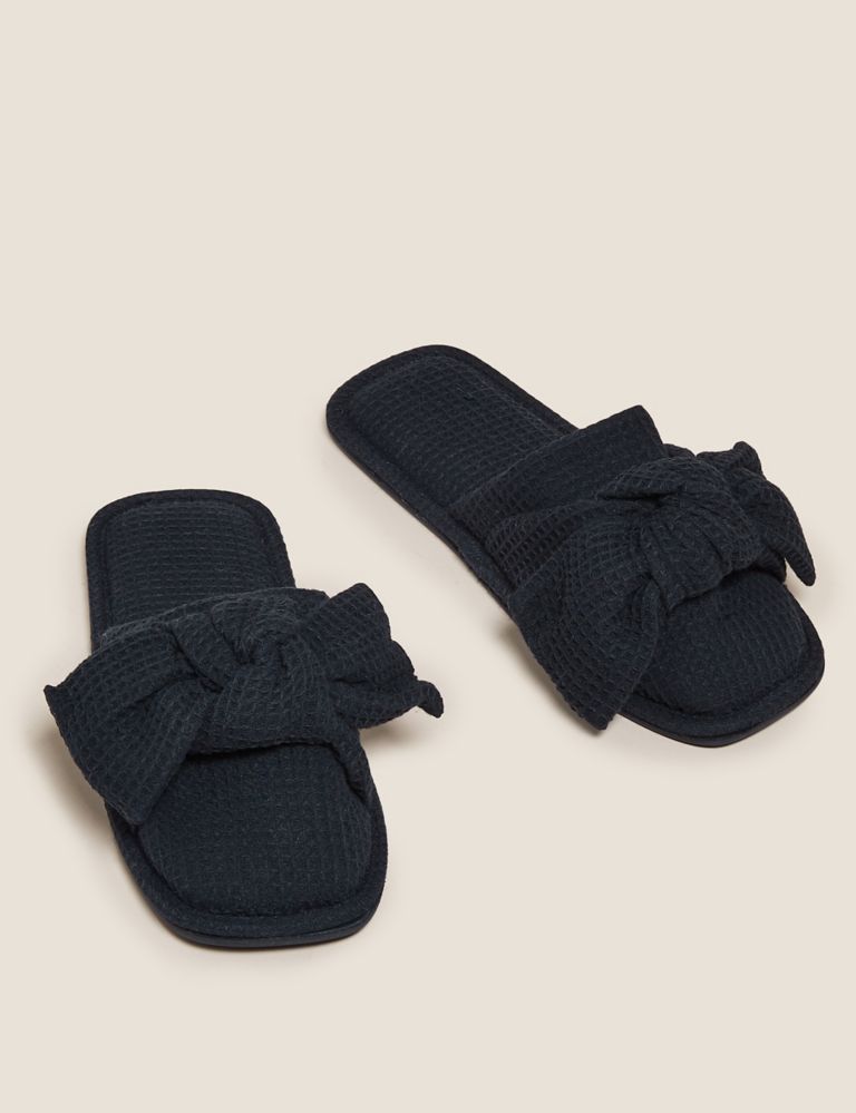 Bow Square Toe Mule Slippers 3 of 6
