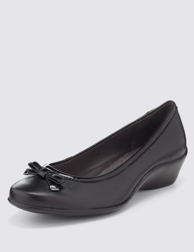 M&s black clearance wedge shoes