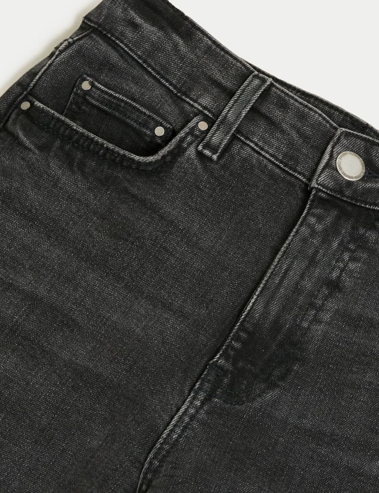 M&S Boyfriend Jeans Ankle Grazer Side High Denim Trousers Pants 6 £39