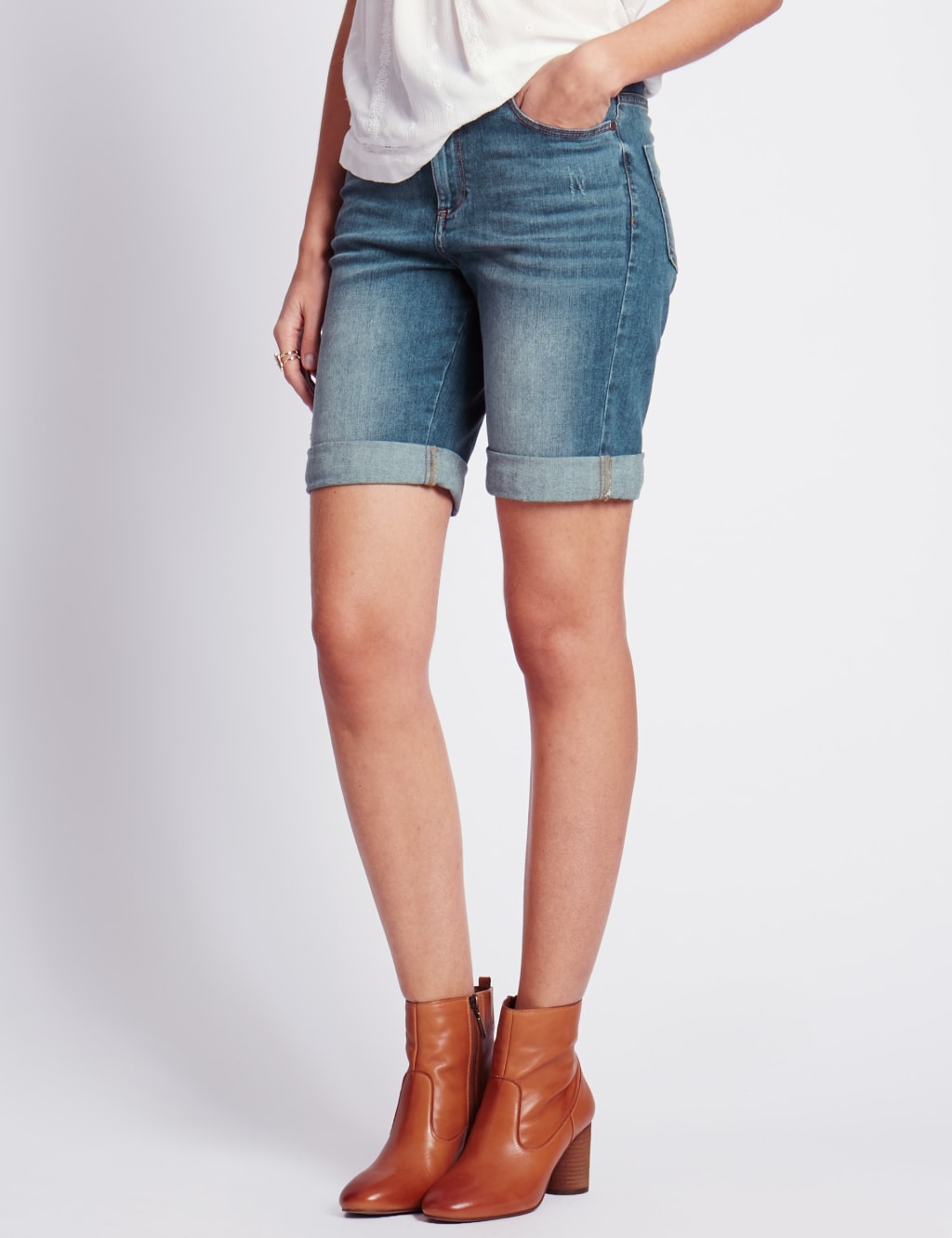 Boyfriend Denim Shorts Indigo Collection M&S