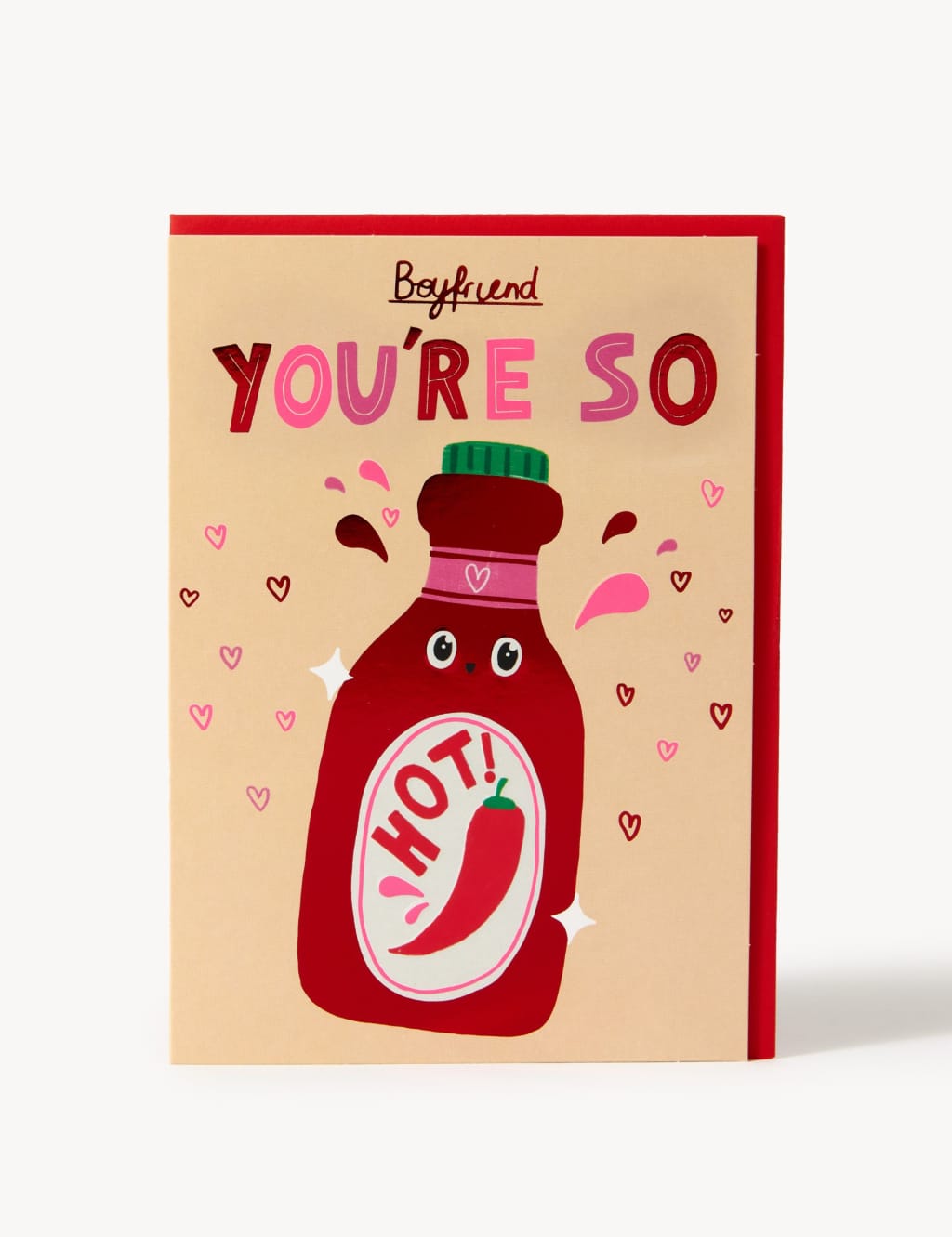 Boyfriend Hot Sauce Valentine's Card M&S