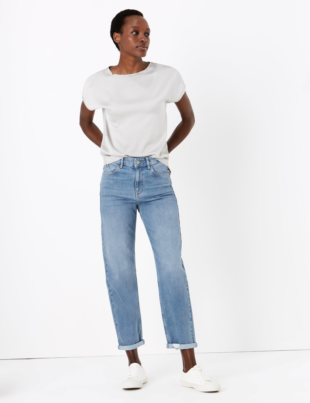 Boyfriend Jeans with Stretch 1 of 1