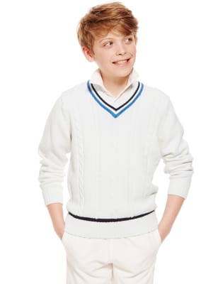 Boys hot sale white jumper