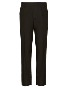 Boys' Flat Front Slim Trousers with Stormwear+™ Image 2 of 7