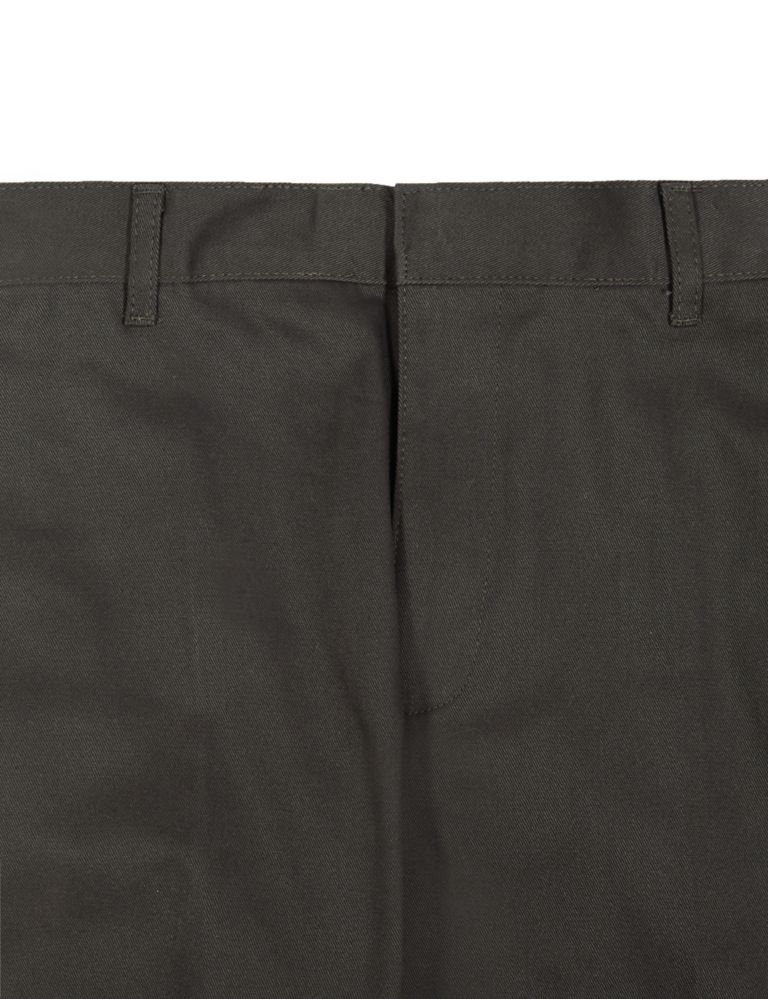 Boys' Pure Cotton Straight Leg Trousers 6 of 8