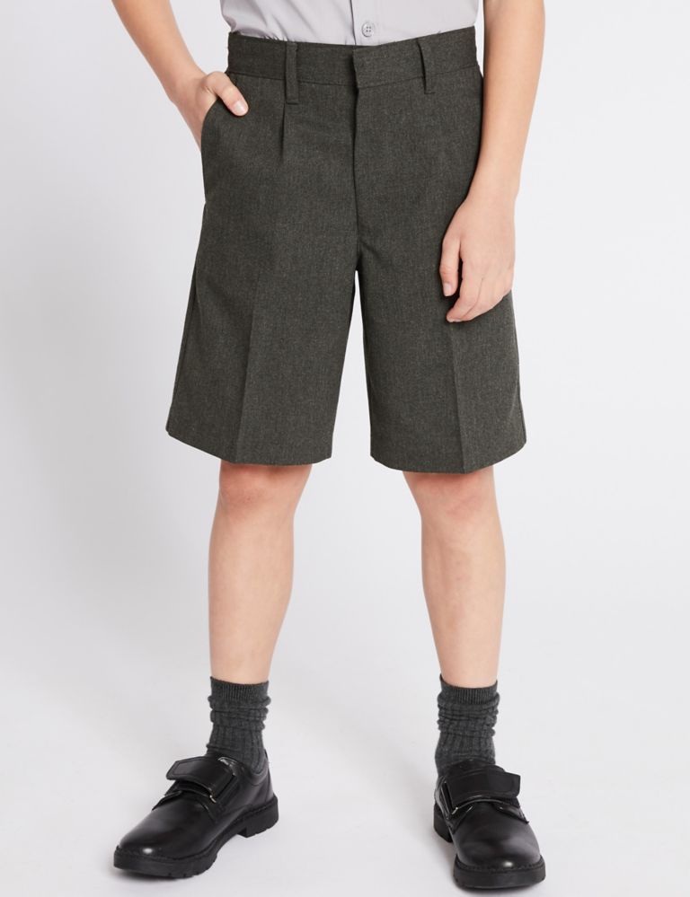 Boys' Regular Leg Pleat Front School Shorts (2-14 Yrs) 3 of 6