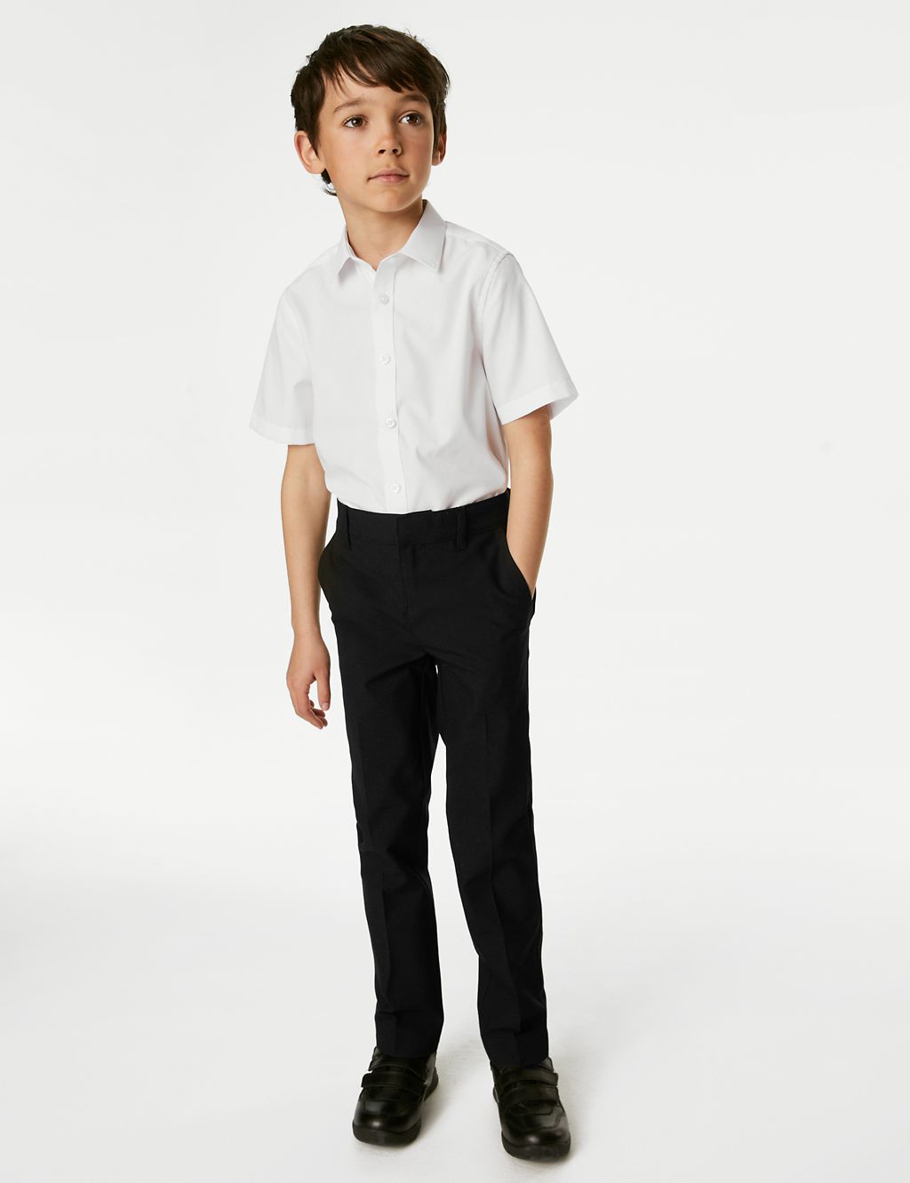 Boys' Regular Leg Plus Waist School Trousers (2-18 Yrs) 3 of 4