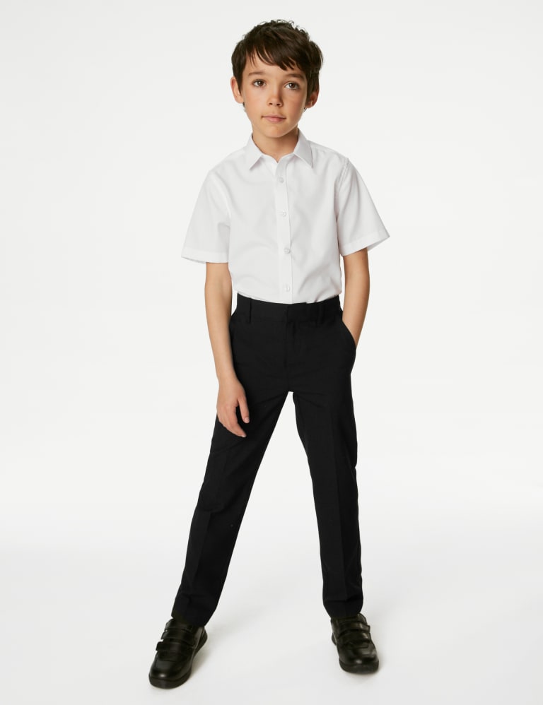 Boys Slim Leg Longer Length School Trousers 2 18 Yrs safes