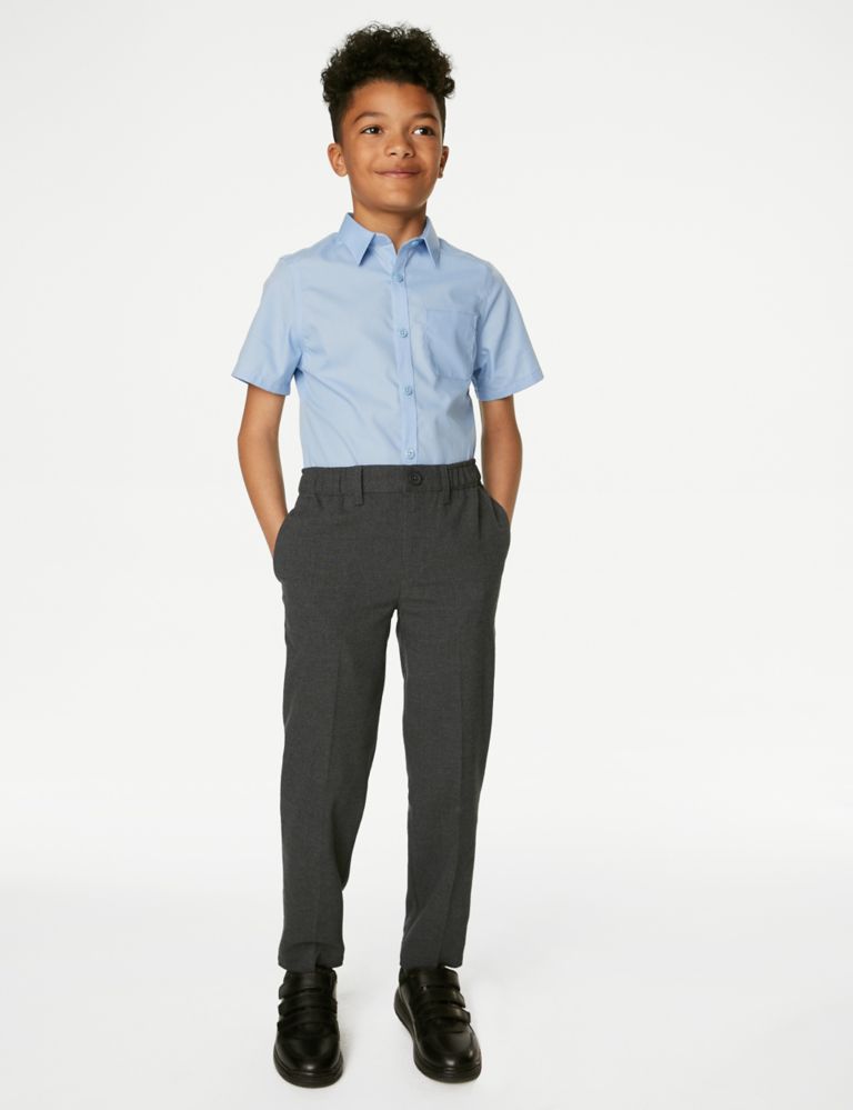 Boys' Relaxed Stretch School Trousers (2-18 Yrs) 1 of 5