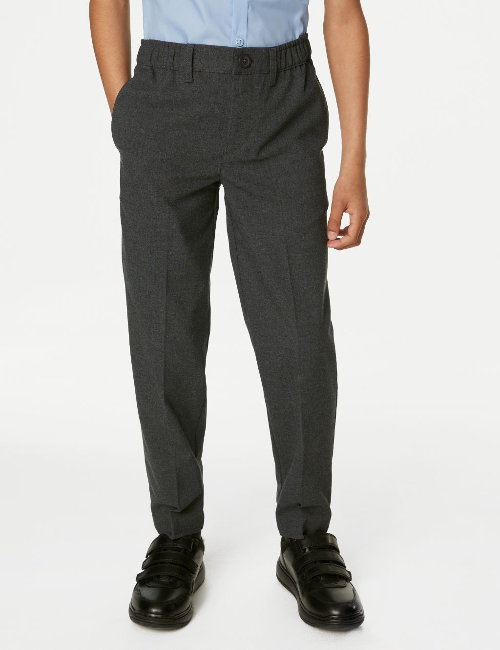 Boys' Relaxed Stretch School Trousers (2-18 Yrs) 2 of 5