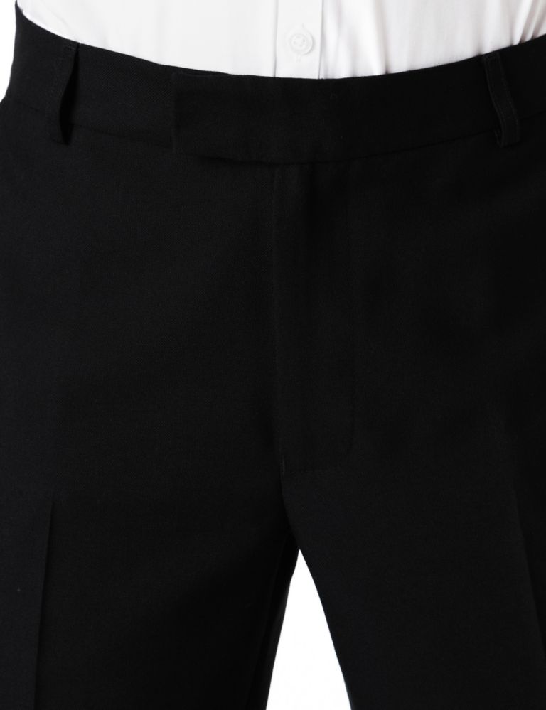 Skinny Fit Flat-Front Trousers