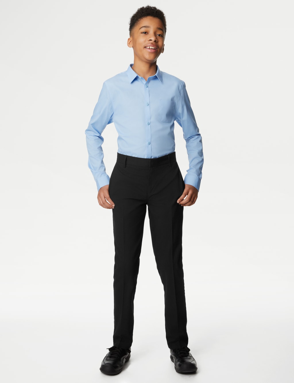 Boys' Skinny Leg Plus Waist School Trousers (2-18 Yrs) 3 of 6