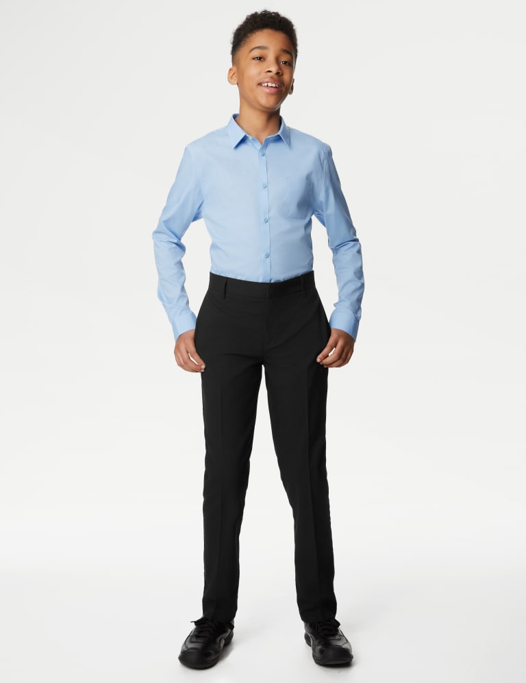 Boys' Skinny Leg Plus Waist School Trousers (2-18 Yrs) 1 of 6