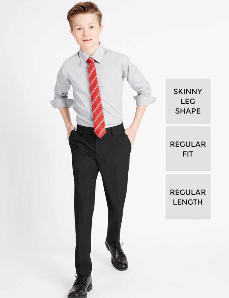 Boys' Skinny Leg Trousers with Supercrease™ 1 of 6