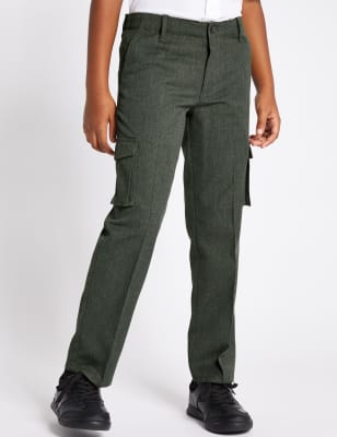 slim leg cargo trousers