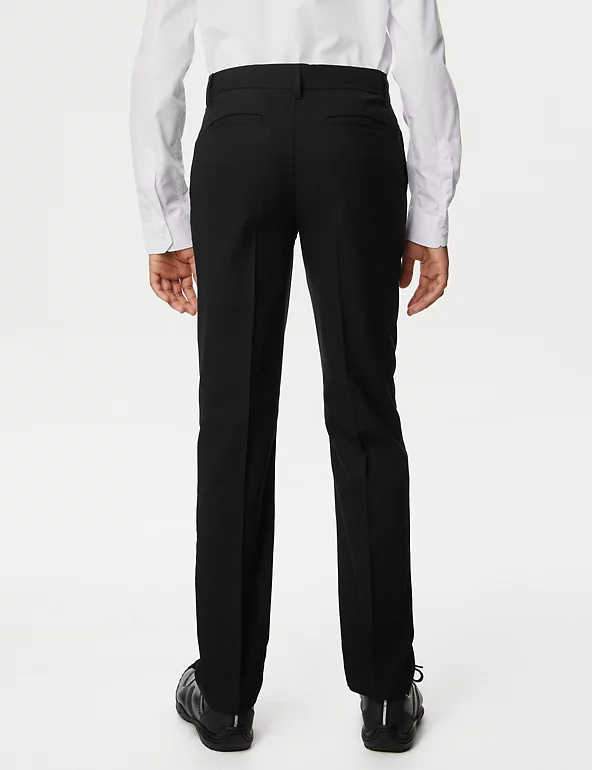 2pk Boys Slim Leg Longer Length School Trousers 2-18 Yrs Marks & Spencer Boys Clothing Pants Skinny Pants 