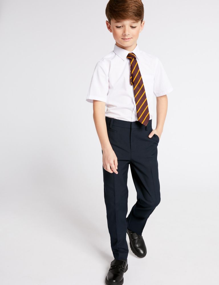 Boys' Slim Leg Longer Length School Trousers | M&S