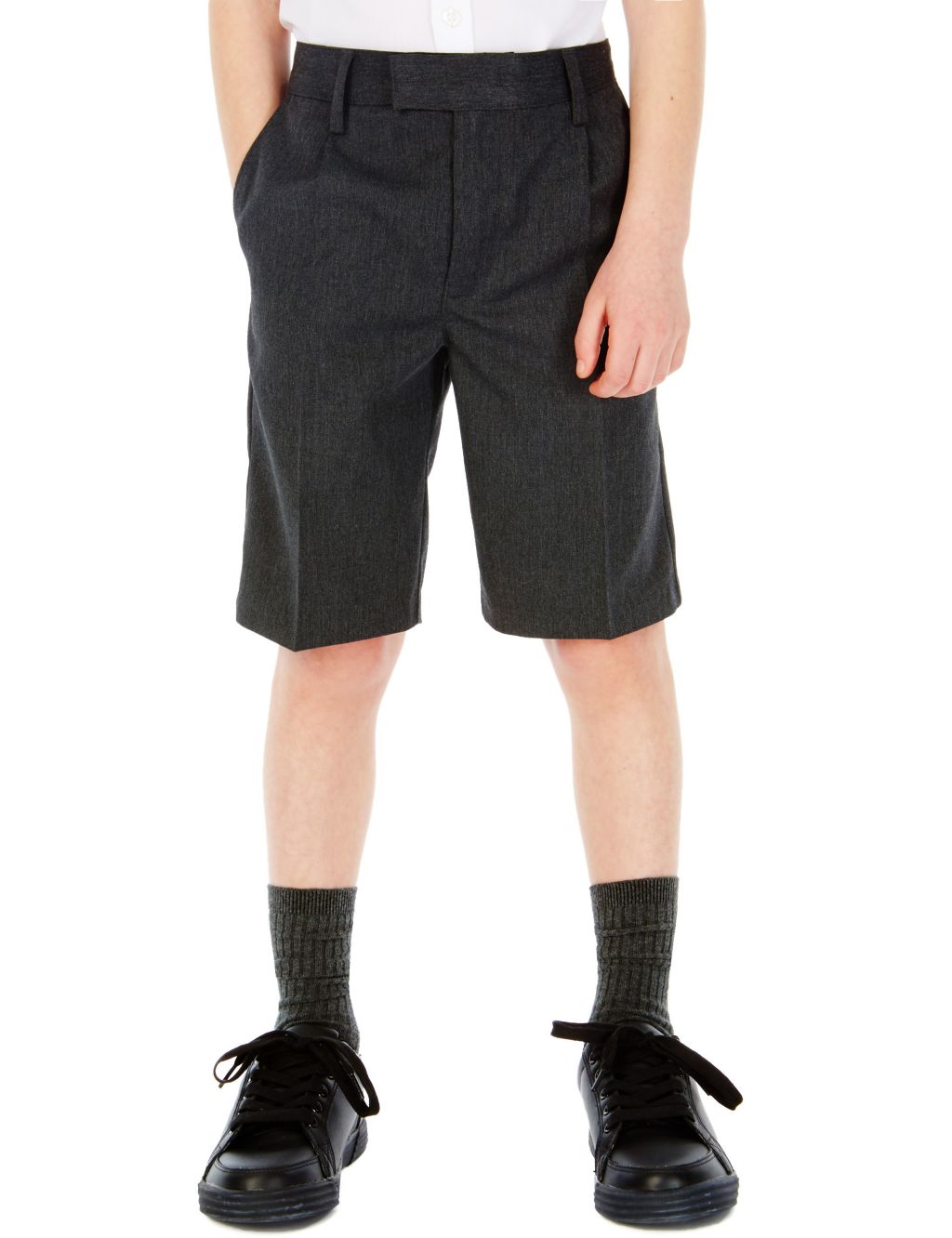 Boys' Slim Leg Pleat Front Shorts 2 of 4