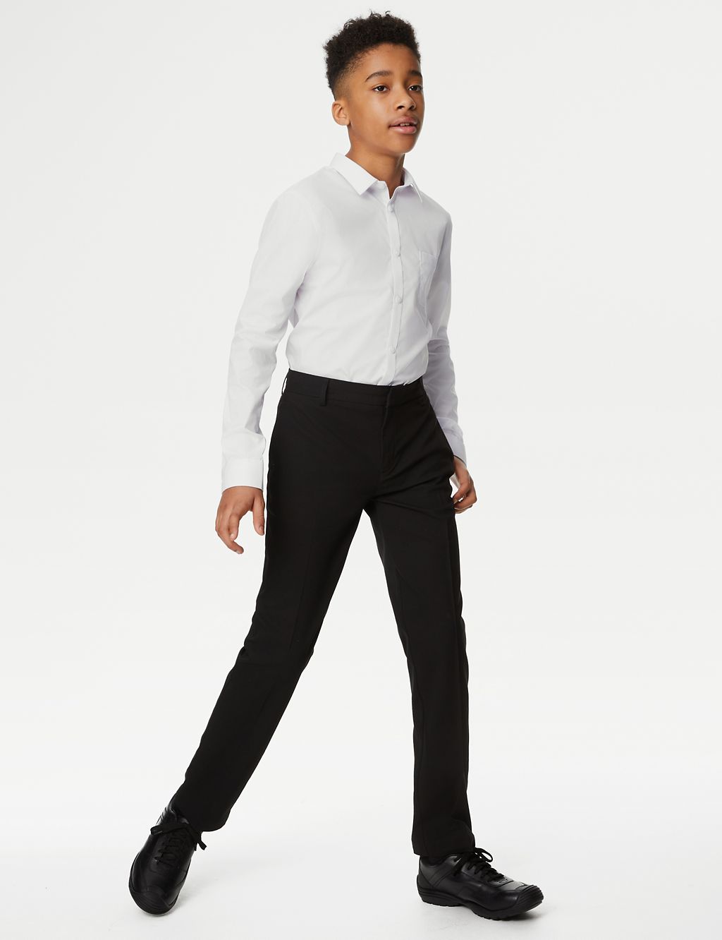 Boys' Slim Leg Plus Waist School Trousers (2-18 Yrs) 3 of 5