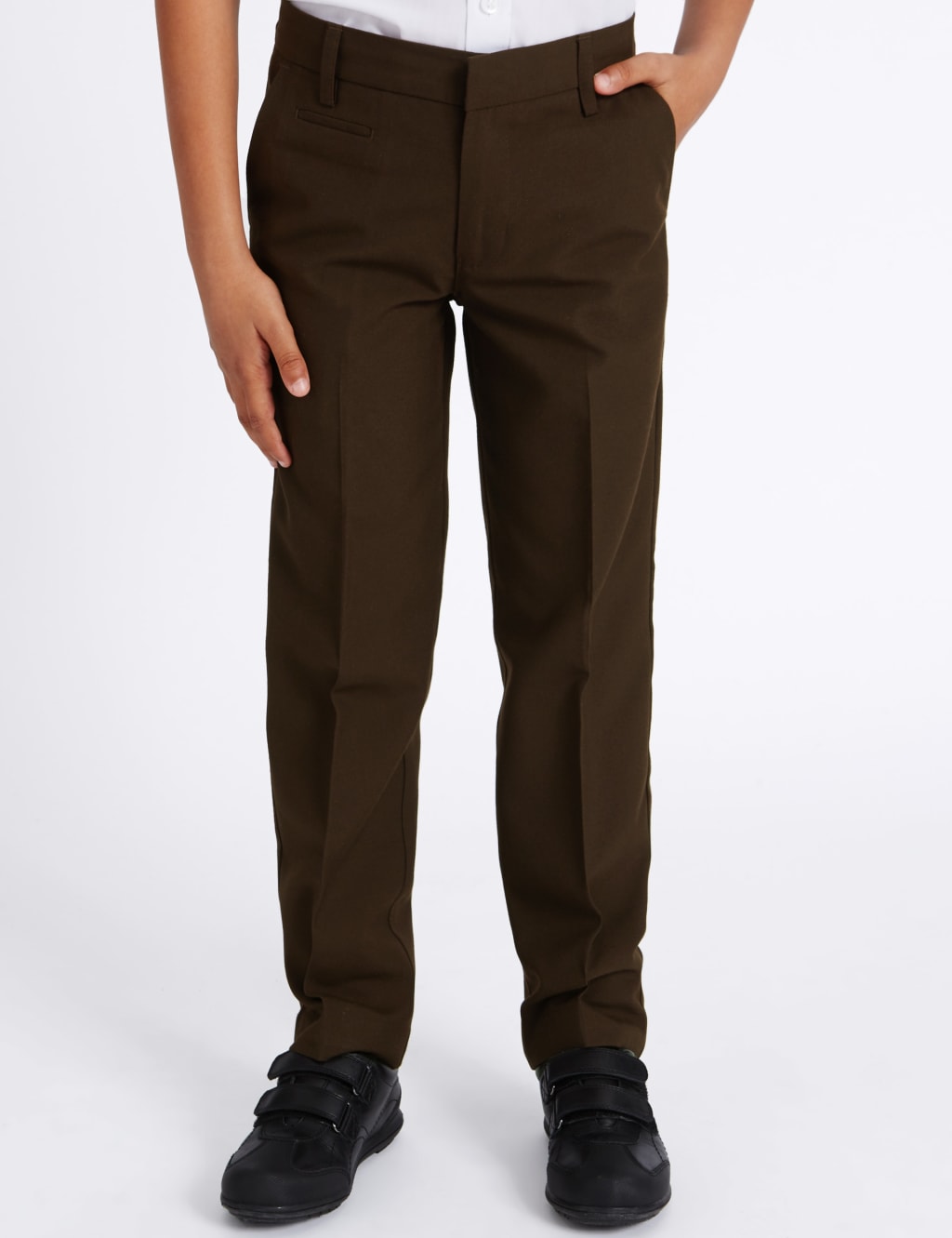 Buy Boys’ Slim Leg School School Trousers M&S