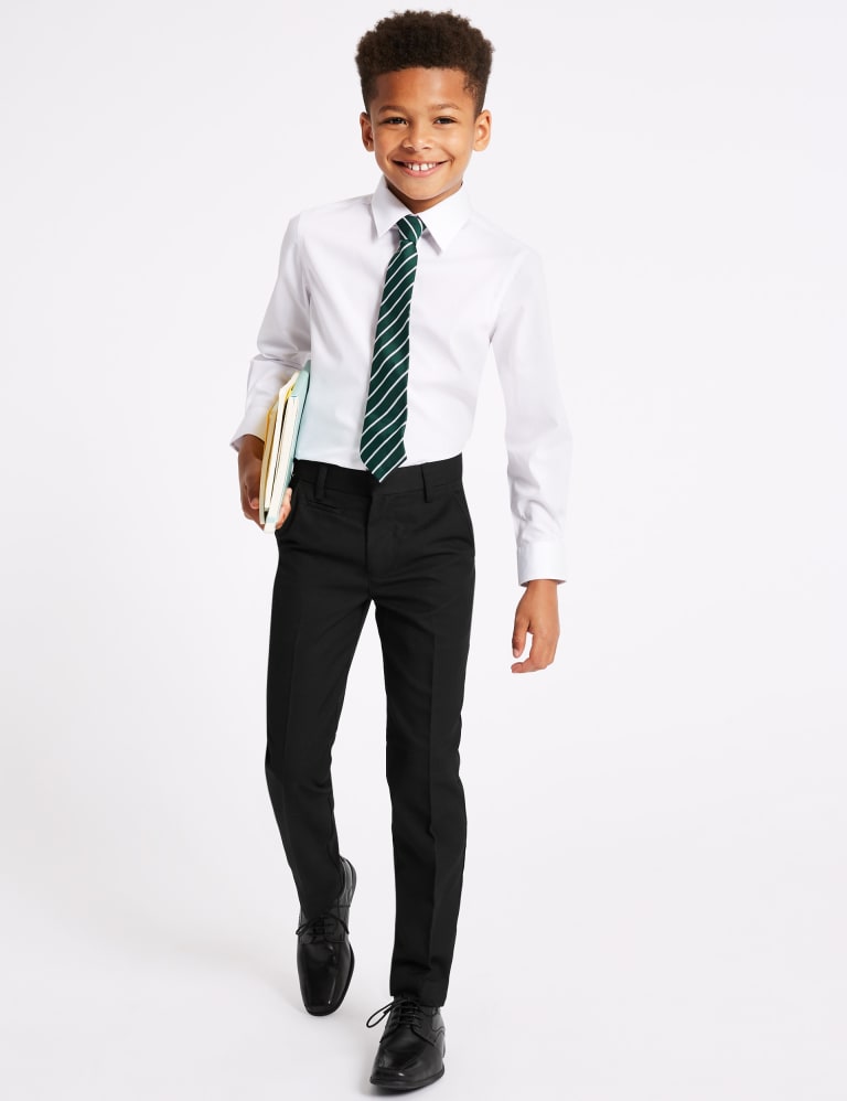 Boys slim leg school trousers hotsell