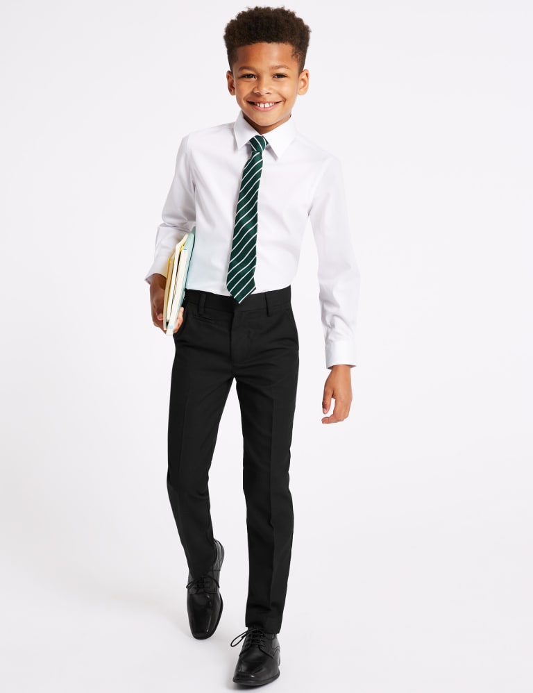 Boys’ Slim Leg Slim Fit School Trousers | M&S