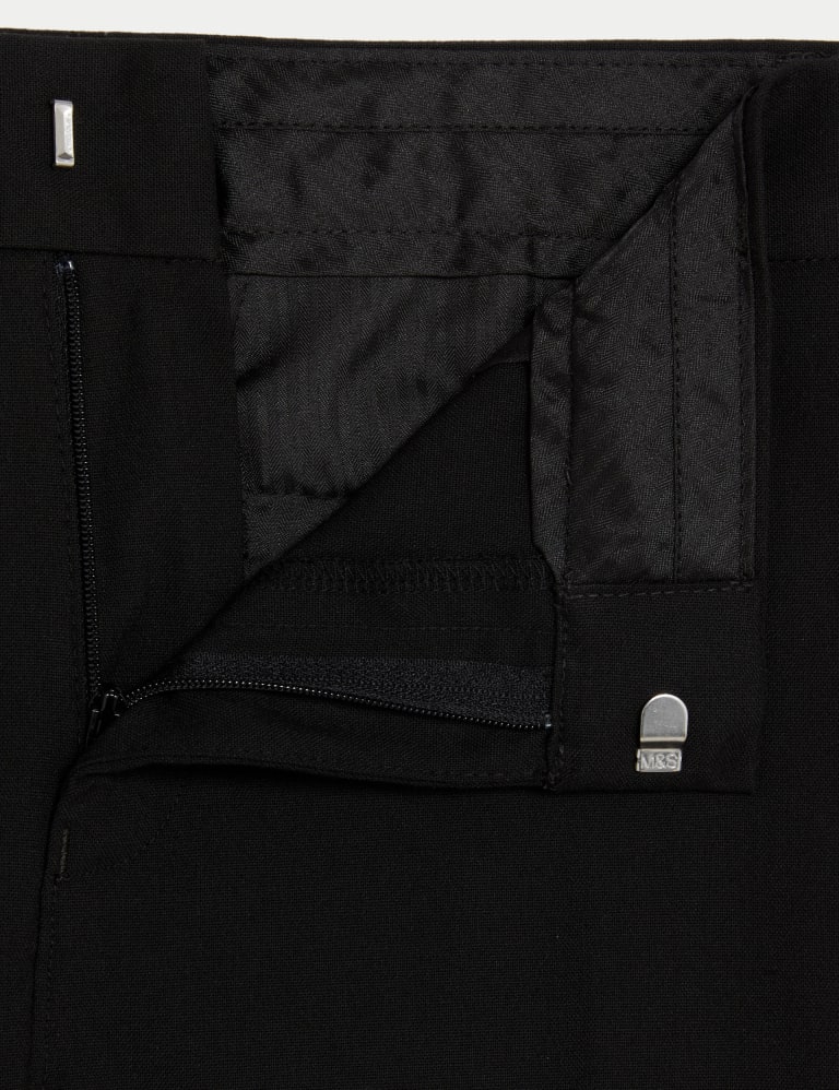 Long length black trousers top
