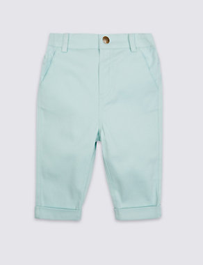 Boys Cotton Chino Trousers with Stretch (3 Months - 5 Years) Image 2 of 5