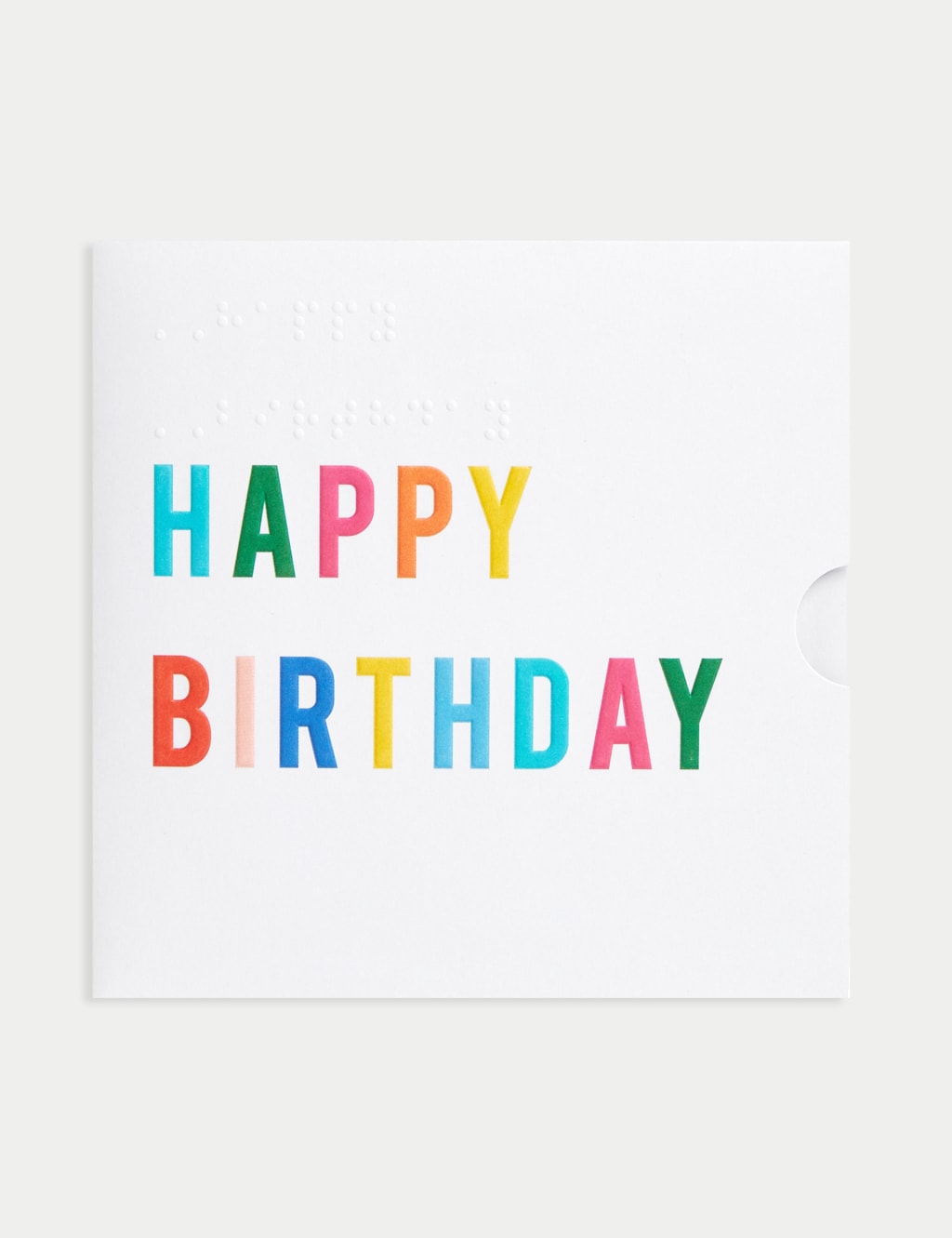 Braille Birthday Gift Card M&S
