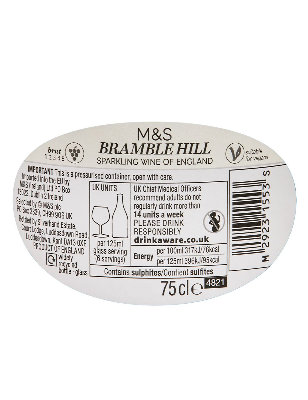 Bramble Hill Sparkling Wine of England - Case of 6 2 of 3