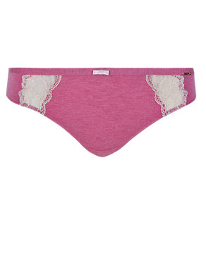 Breast Cancer Now Modal Rich Lace Trim Knickers Image 2 of 4