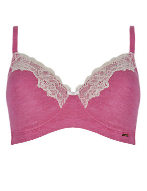 Breast Cancer Now Post Surgery Lace Trim Padded Full Cup Bra A-DD Image 2 of 5