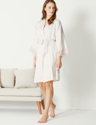 M&s white best sale dressing gown